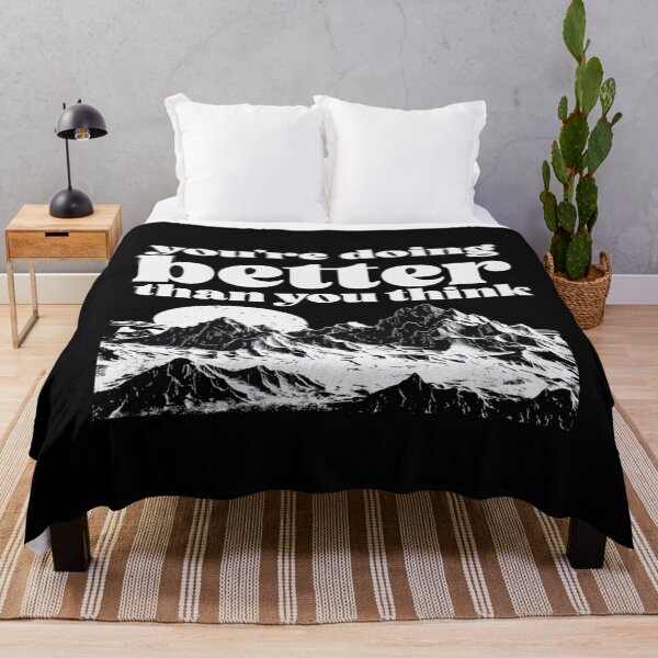 Item preview, You’re Doing Better Than You Think – Encouraging Quote with Mountain Illustration designed and sold by Bright Nest Studio.
