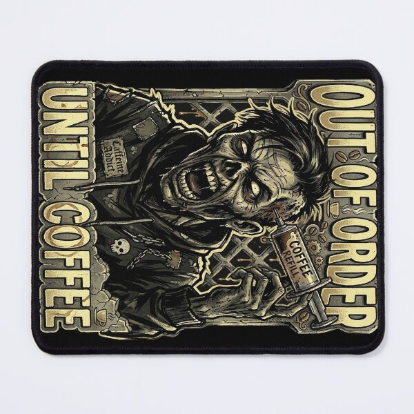 Item preview, Out of Order Until Coffee Zombie Design designed and sold by Quiet Chaos Club.