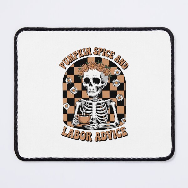 Item preview, Pumpkin Spice & Labor Advice Skeleton Midwife Fall Halloween designed and sold by papertaless.