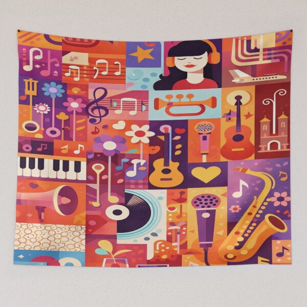Item preview, Music Vibes | Colorful Music Art Design designed and sold by ArtoryNest.