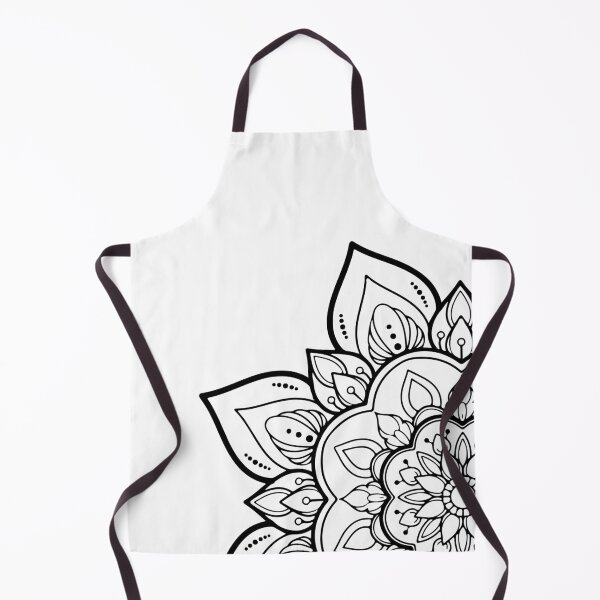 Item preview, Lotus Mandala Black Ink Art designed and sold by InkStation24.