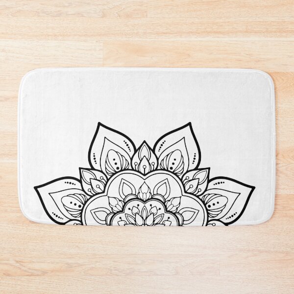 Item preview, Lotus Mandala Black Ink Art designed and sold by InkStation24.