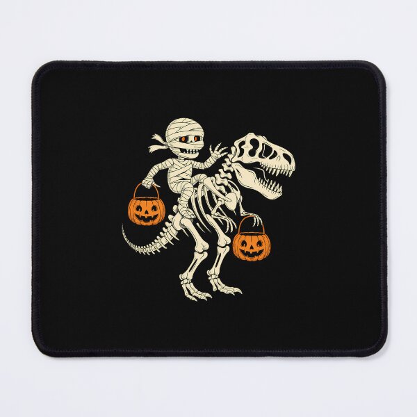 Item preview, skeleton riding a dinosaur pumpink halloween designed and sold by papertaless.