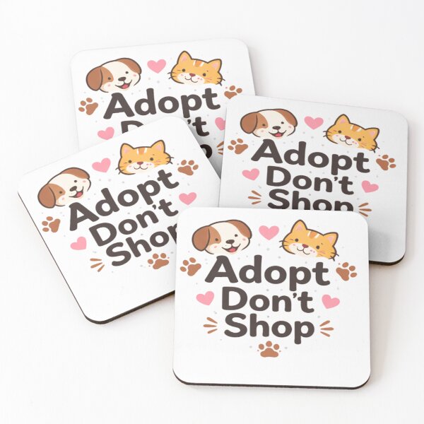 Item preview, Adopt Don't Shop Cute Dog and Cat Design | Animal Rescue Lover Gift designed and sold by Lovestickerco.