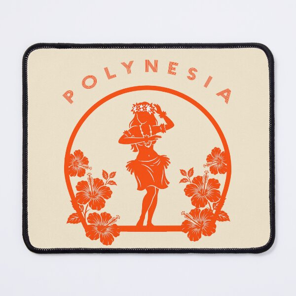 Item preview, Polynesia Orange Silhouette Hula Dancer Hibiscus designed and sold by capricedefille.