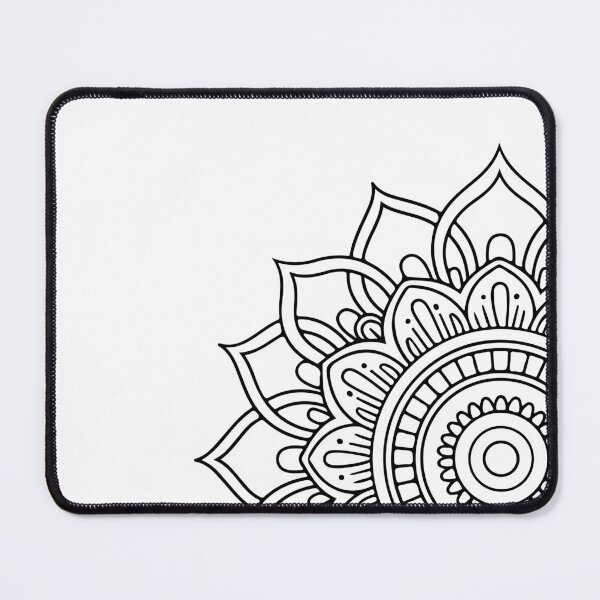 Item preview, Lotus Mandala Black Ink Art designed and sold by InkStation24.