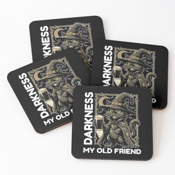 Item preview, Darkness My Old Friend Black Cat designed and sold by Rockstorr.