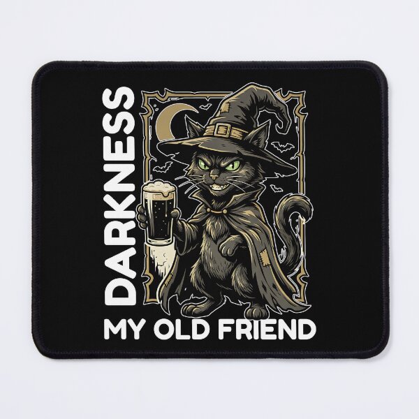 Item preview, Darkness My Old Friend Black Cat designed and sold by Rockstorr.