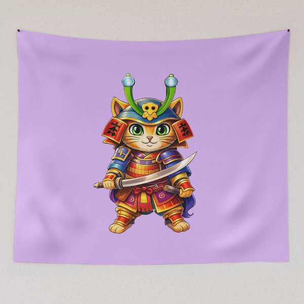 Item preview, Kawaii Samurai Cat. designed and sold by chromyral-creations.