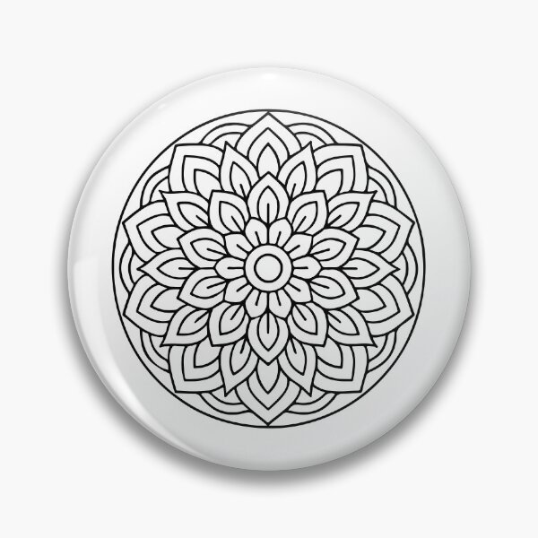 Item preview, Lotus Mandala Black Ink Art designed and sold by InkStation24.