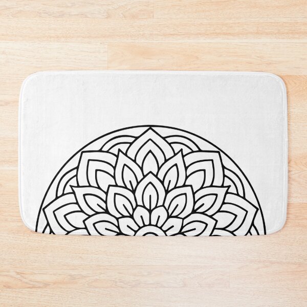 Item preview, Lotus Mandala Black Ink Art designed and sold by InkStation24.
