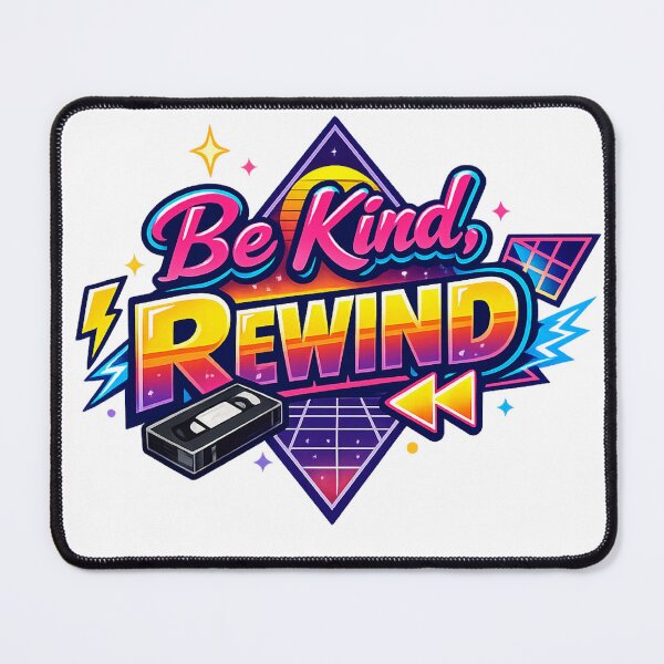 Item preview, Be Kind Rewind – Retro 80s VHS Nostalgia Typography Vintage Aesthetic Design designed and sold by GarnerSupplyCo.