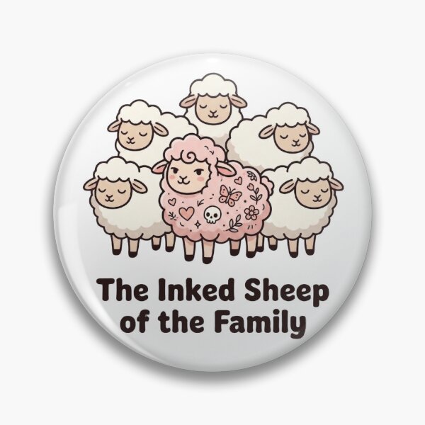 Item preview, The Inked Sheep of the Family – Funny Black Sheep Cute Tattoo Sheep Aesthetic Design designed and sold by aiqdelicia.