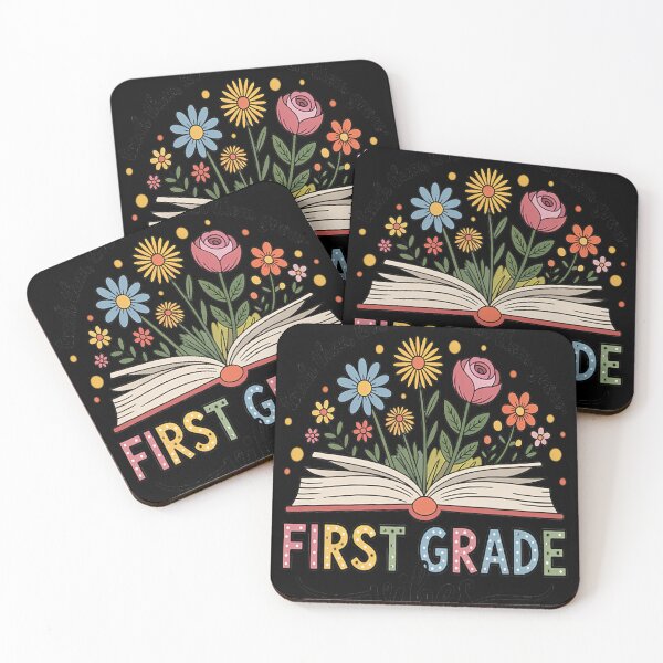 Item preview, First Grade Vibes Wildflower Book Back To School Teacher designed and sold by orlodrake.