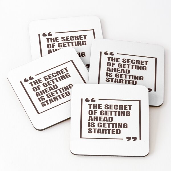 Item preview, Getting Ahead Starts with Getting Started – Motivational Quote for Productivity & Action designed and sold by Bright Nest Studio.