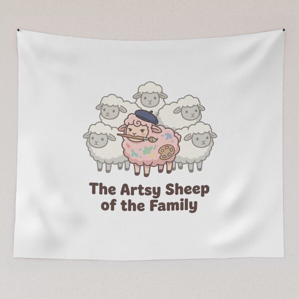Item preview, The Artsy Sheep of the Family – Cute Artist Sheep Funny Creative Introvert Design designed and sold by aiqdelicia.