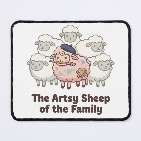 Item preview, The Artsy Sheep of the Family – Cute Artist Sheep Funny Creative Introvert Design designed and sold by aiqdelicia.