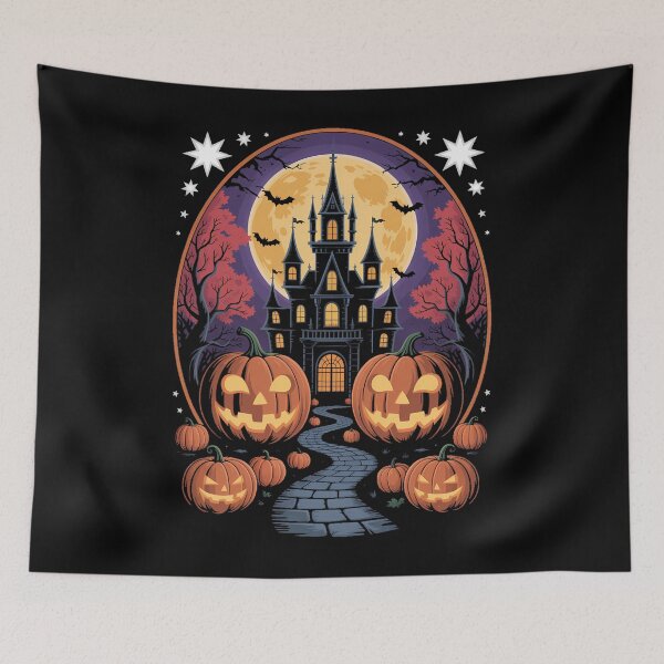 Item preview, Spooky Haunted House Scary Orange Pumpkin Halloween designed and sold by Formatage.