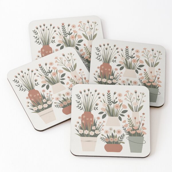 Item preview, Minimal Floral Market Poster – Scandinavian Neutral Flower Shop Wall Art designed and sold by Tamas Das.