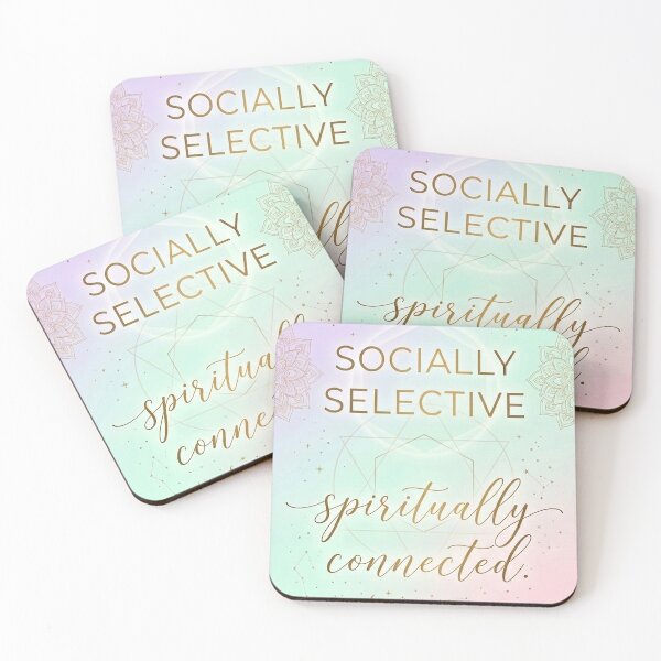 Item preview, Socially Selective Spiritually Connected Aura Quote designed and sold by SoulTalebyPooja.