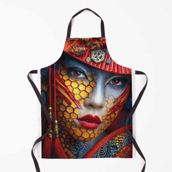 Item preview, Striking Fantasy Portrait with Honeycomb Elements designed and sold by Artessie.