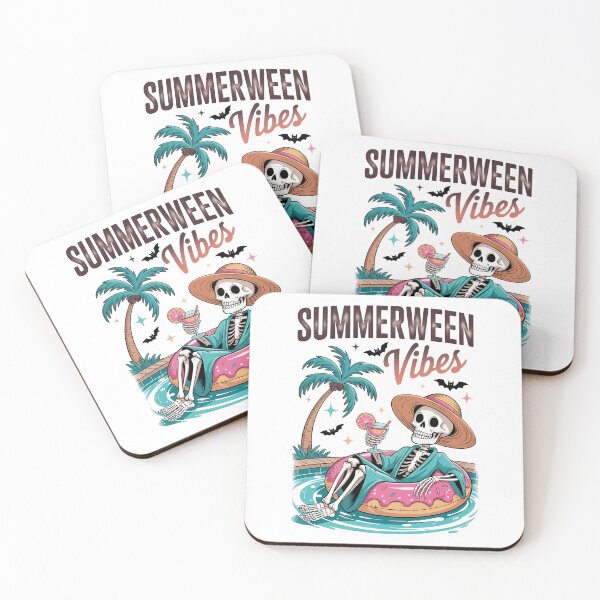 Item preview, Summerween Skeleton Halloween Pink Donut Float designed and sold by Formatage.