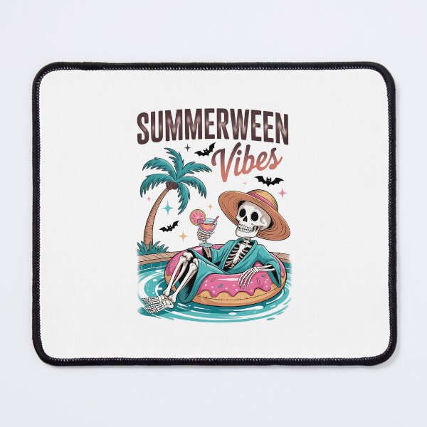 Item preview, Summerween Skeleton Halloween Pink Donut Float designed and sold by Formatage.