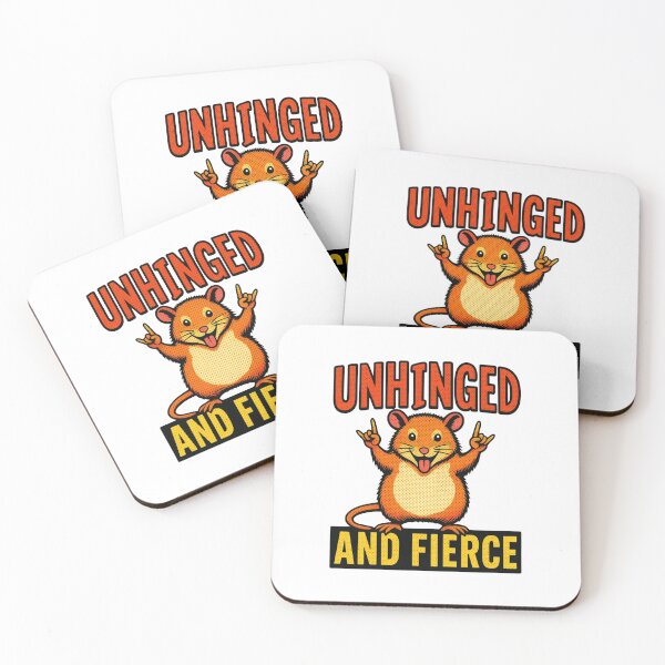 Item preview, Unhinged and Fierce Funny Rockstar Rat Retro Halftone designed and sold by HBDStudio.