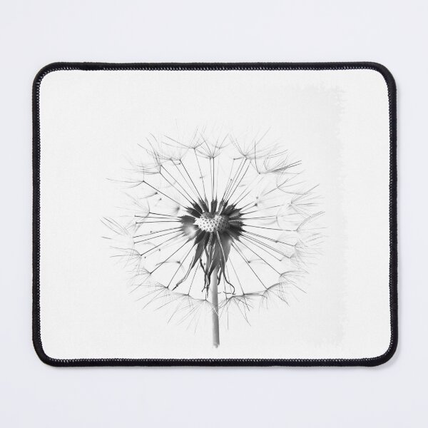 Item preview, Dandelion Seed Head Black and White Minimalist Botanical Art designed and sold by inkoutninja.