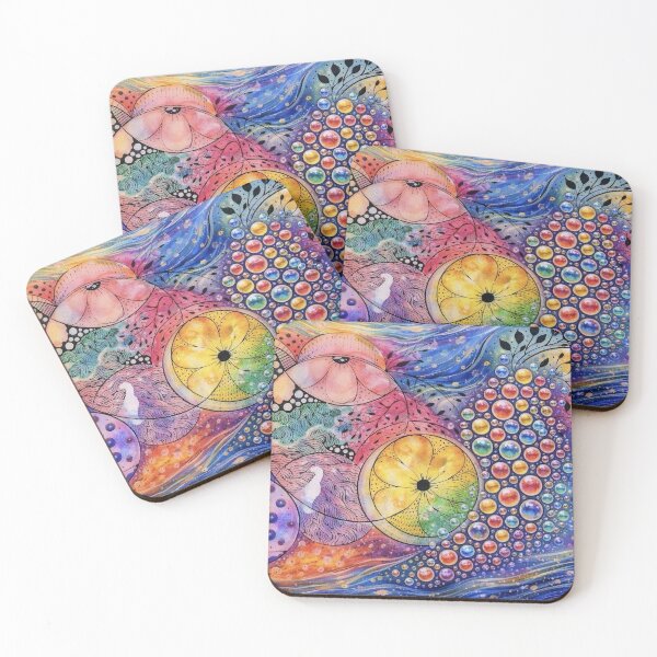 Item preview, Watercolor Coral reef  Pen Art designed and sold by Totallywildforsteampunk.