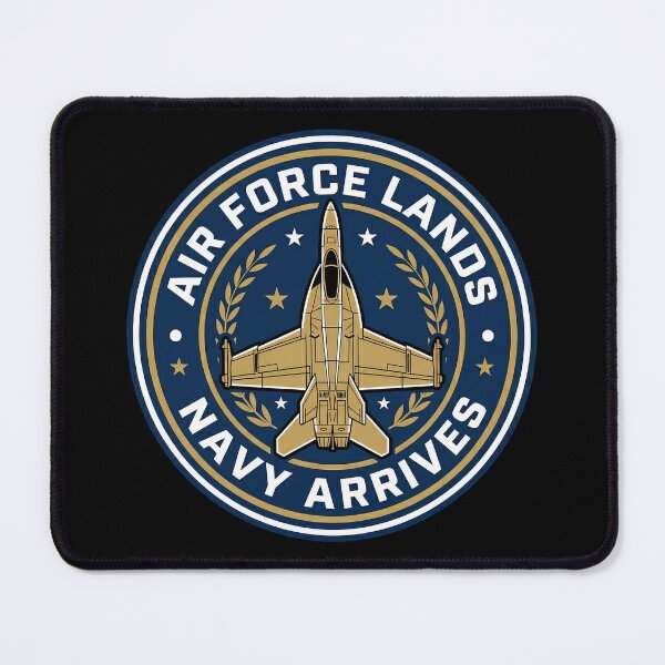 Item preview, Air Force Lands – Navy Arrives Tactical Humor Emblem designed and sold by ArtDreams92.