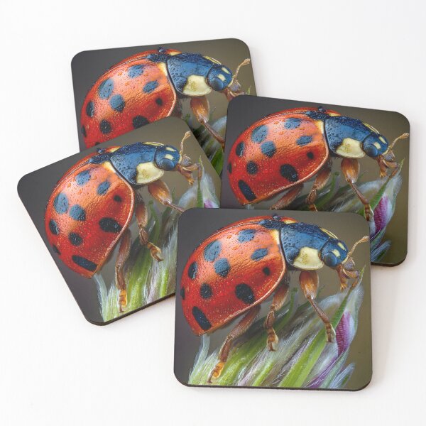 Item preview, Colorful Ladybug on a Delicate Flower Bud designed and sold by Artessie.