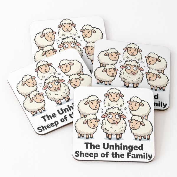 Item preview, The Unhinged Sheep of the Family – Funny Crazy Sheep Meme Relatable Humor Design designed and sold by aiqdelicia.