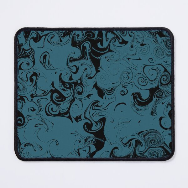 Item preview, Teal blue swirl seamless repeating pattern designed and sold by SeamlessDsign.