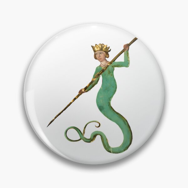 Item preview, Bizarre Medieval Marginalia Mermaid Art designed and sold by xtcghsyrpx48.