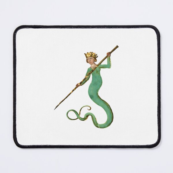 Item preview, Bizarre Medieval Marginalia Mermaid Art designed and sold by xtcghsyrpx48.