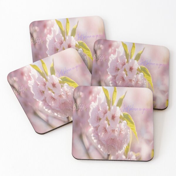 Item preview, Pink Cherry Blossom with Motivational Quote - Just Believe in Yourself designed and sold by 21ARTSHIRT21.
