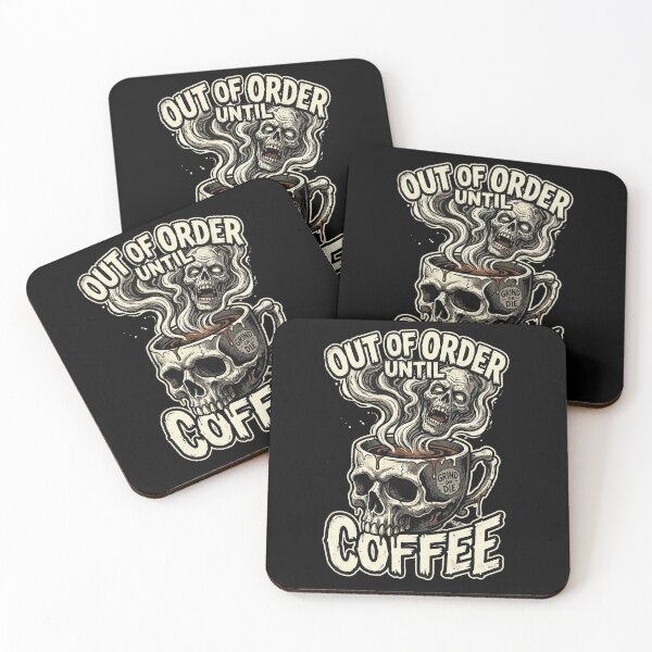 Item preview, Out of Order Until Coffee Zombie Design designed and sold by Quiet Chaos Club.