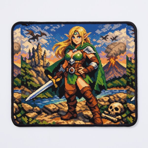 Item preview, Retro RPG Heroine Elf Knight Bit Adventure designed and sold by EchoWave11.