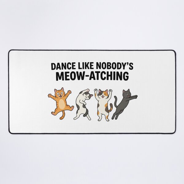 Item preview, Dance Like Nobody’s Meow-tching – Funny Dancing Cats Cute Cat Pun Meme Design designed and sold by aiqdelicia.
