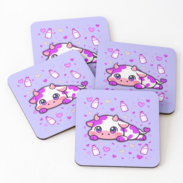 Item preview, Chibi Magenta Cow Hearts and Milk Tote bag designed and sold by CowlyCryptik.