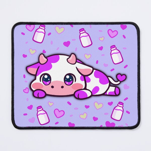 Item preview, Chibi Magenta Cow Hearts and Milk Tote bag designed and sold by CowlyCryptik.