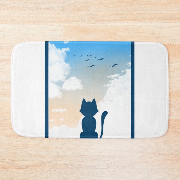 Item preview, Cat Silhouette WCat Silhouette Watching The Sky Dreamy Clouds And Birdsatching The Sky Dreamy Clouds And Birds designed and sold by MutzelArts.