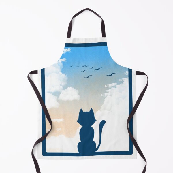 Item preview, Cat Silhouette WCat Silhouette Watching The Sky Dreamy Clouds And Birdsatching The Sky Dreamy Clouds And Birds designed and sold by MutzelArts.