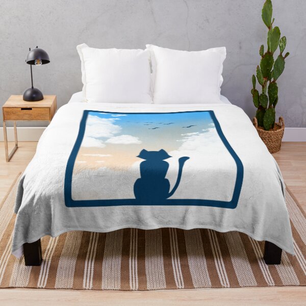 Item preview, Cat Silhouette WCat Silhouette Watching The Sky Dreamy Clouds And Birdsatching The Sky Dreamy Clouds And Birds designed and sold by MutzelArts.