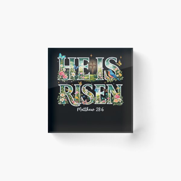 Item preview, He is Risen Christian Wildflower Happy Easter  designed and sold by Patchina.