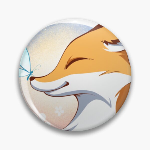 Item preview, Happy Fox And Glowing Blue Butterfly Dreamy Forest Art designed and sold by MutzelArts.