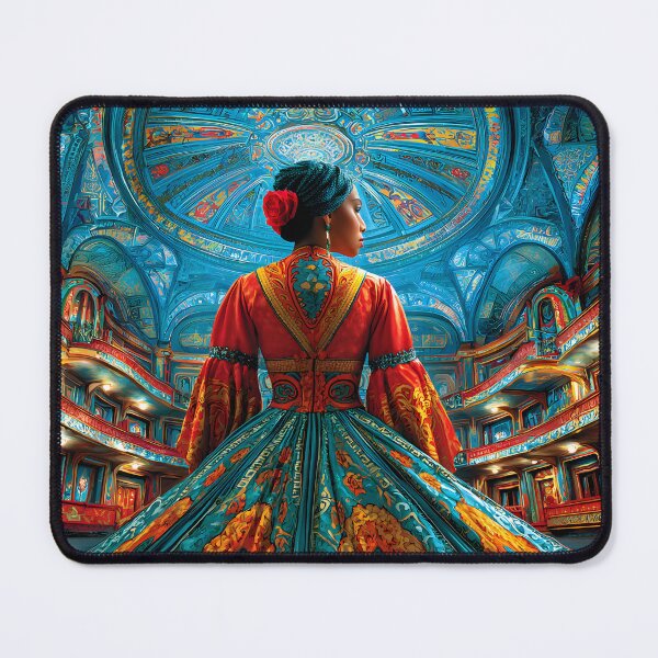 Item preview, Vibrant Woman in Colorful Traditional Dress Portrait designed and sold by Artessie.