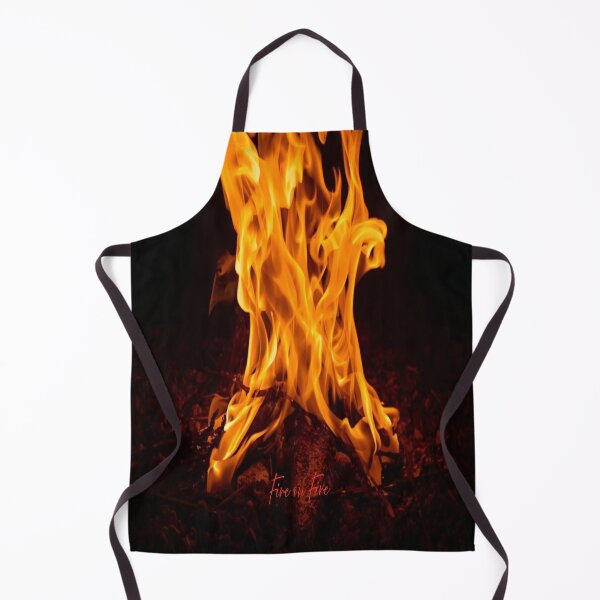Item preview, Aesthetic Campfire in the Dark with "Fire on Fire" Red Neon Script designed and sold by 21ARTSHIRT21.