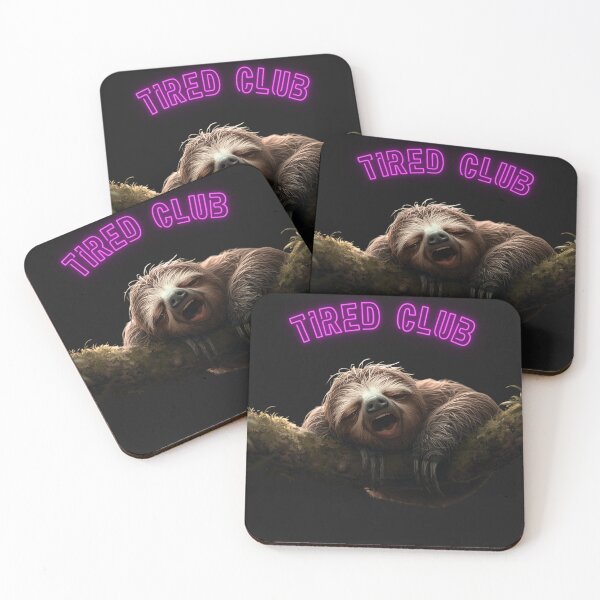 Item preview, Tired Club Sloth Funny Lazy Animal Meme Shirt designed and sold by GigaFactory.
